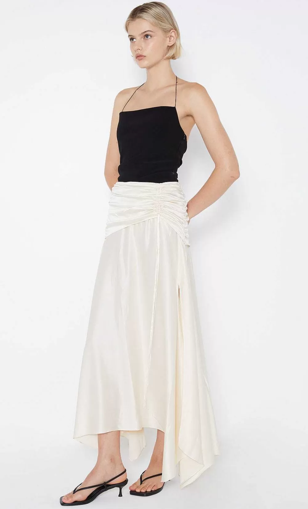 Women BEC + BRIDGE Skirts-Chantilly Silk Ruched Skirt