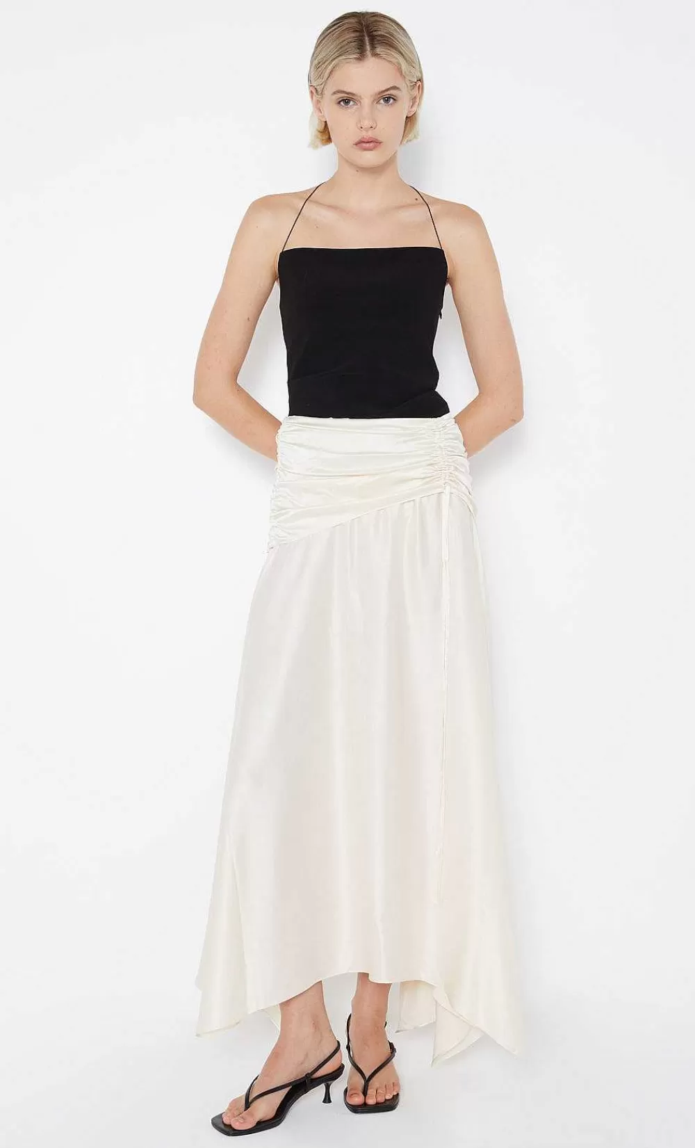 Women BEC + BRIDGE New-Chantilly Silk Ruched Skirt