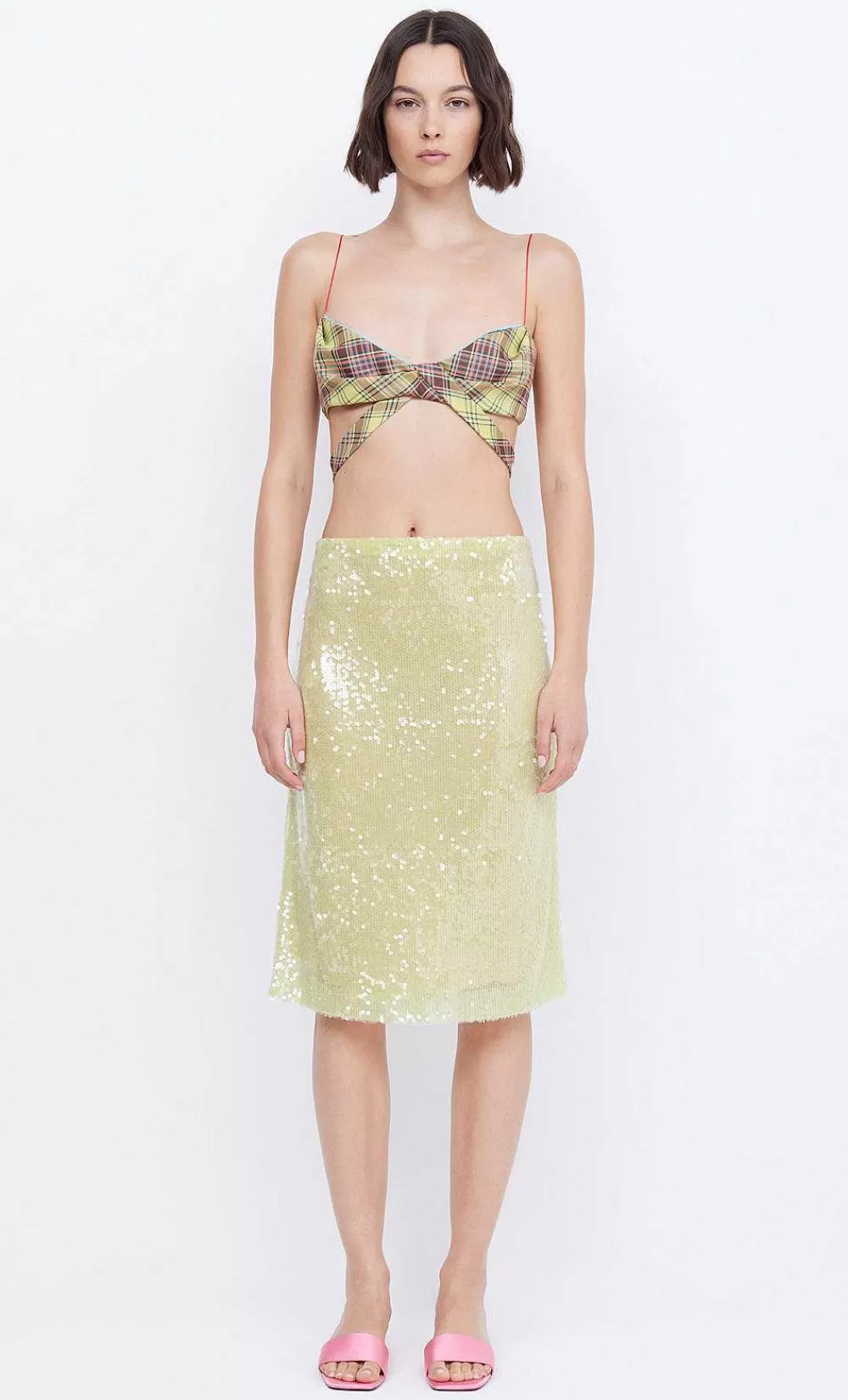 Women BEC + BRIDGE Skirts-Venus Sequin Midi Skirt