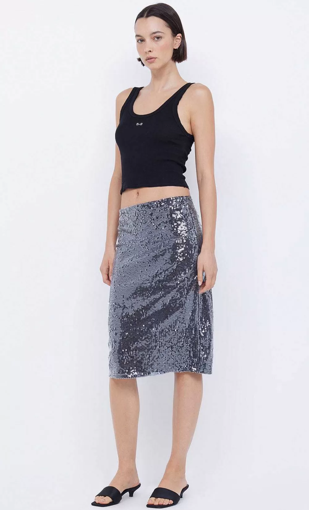 Women BEC + BRIDGE Party-Venus Sequin Midi Skirt