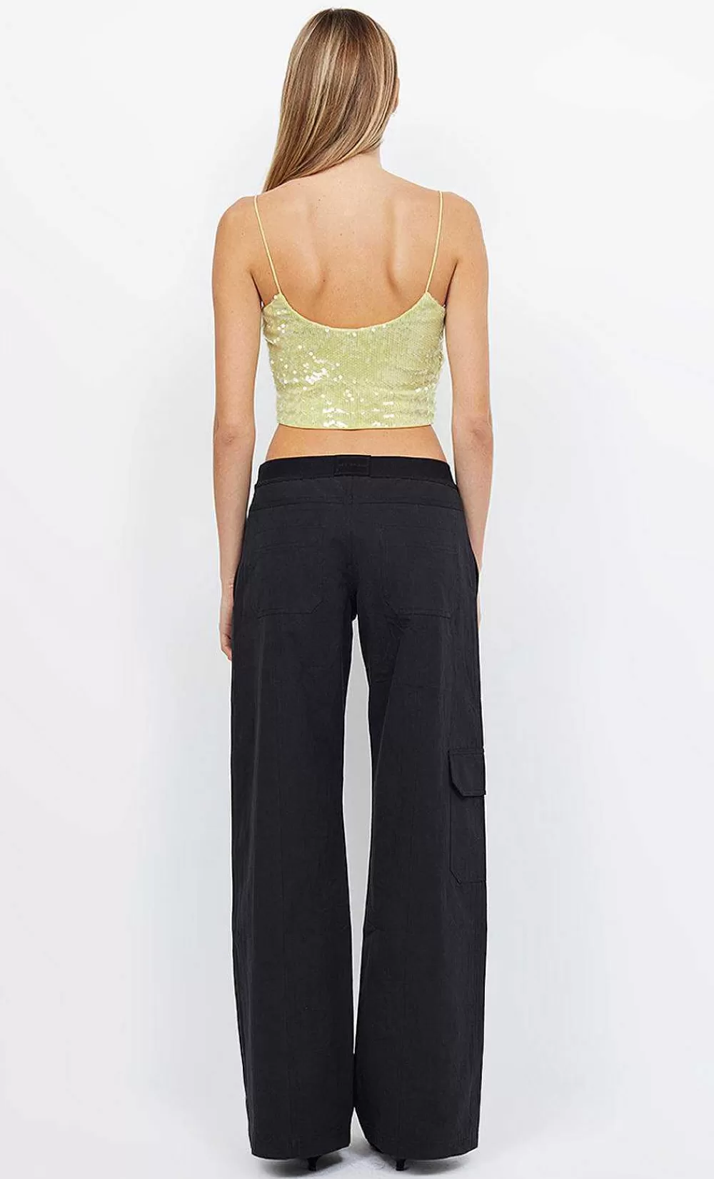 Women BEC + BRIDGE Cropped-Venus Sequin Tank