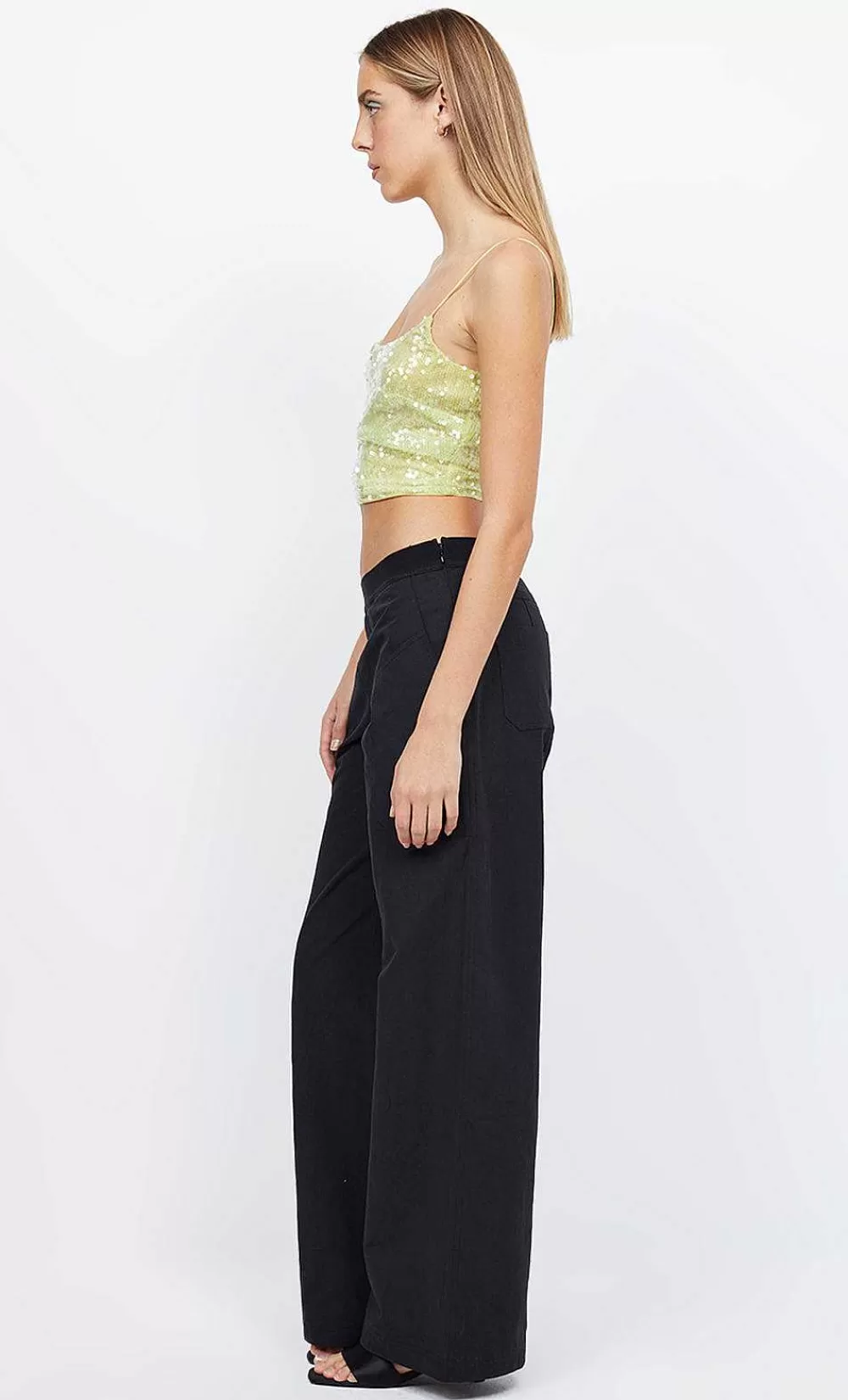 Women BEC + BRIDGE Cropped-Venus Sequin Tank